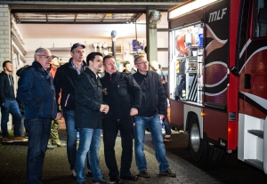 Ankunft des neuen MLF-Fahrzeuges des Loeschbezirkres Friedrichweiler. Foto: Rolf Ruppenthal/ 2. Feb. 2016