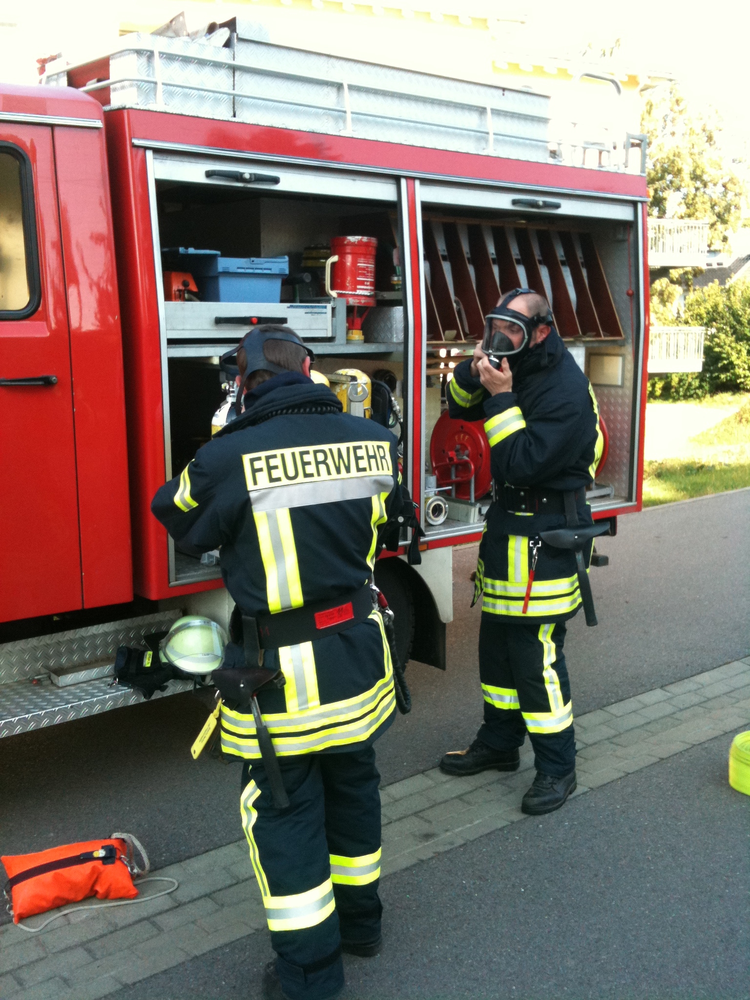 Sebastian Greiber bei der Jahreshauptübung der Freiwilligen Feuerwehr Wadgassen