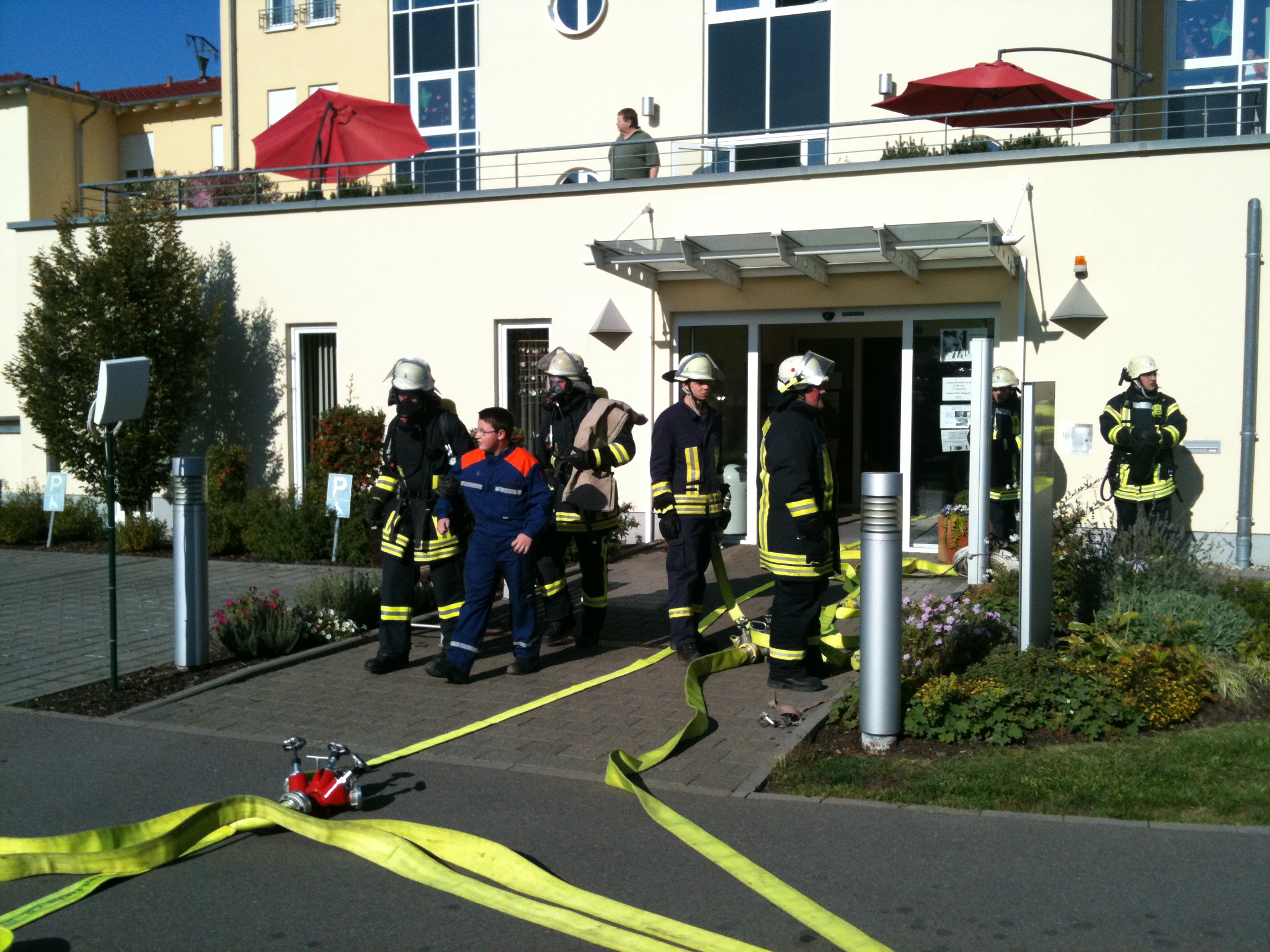 Sebastian Greiber bei der Jahreshauptübung der Freiwilligen Feuerwehr Wadgassen