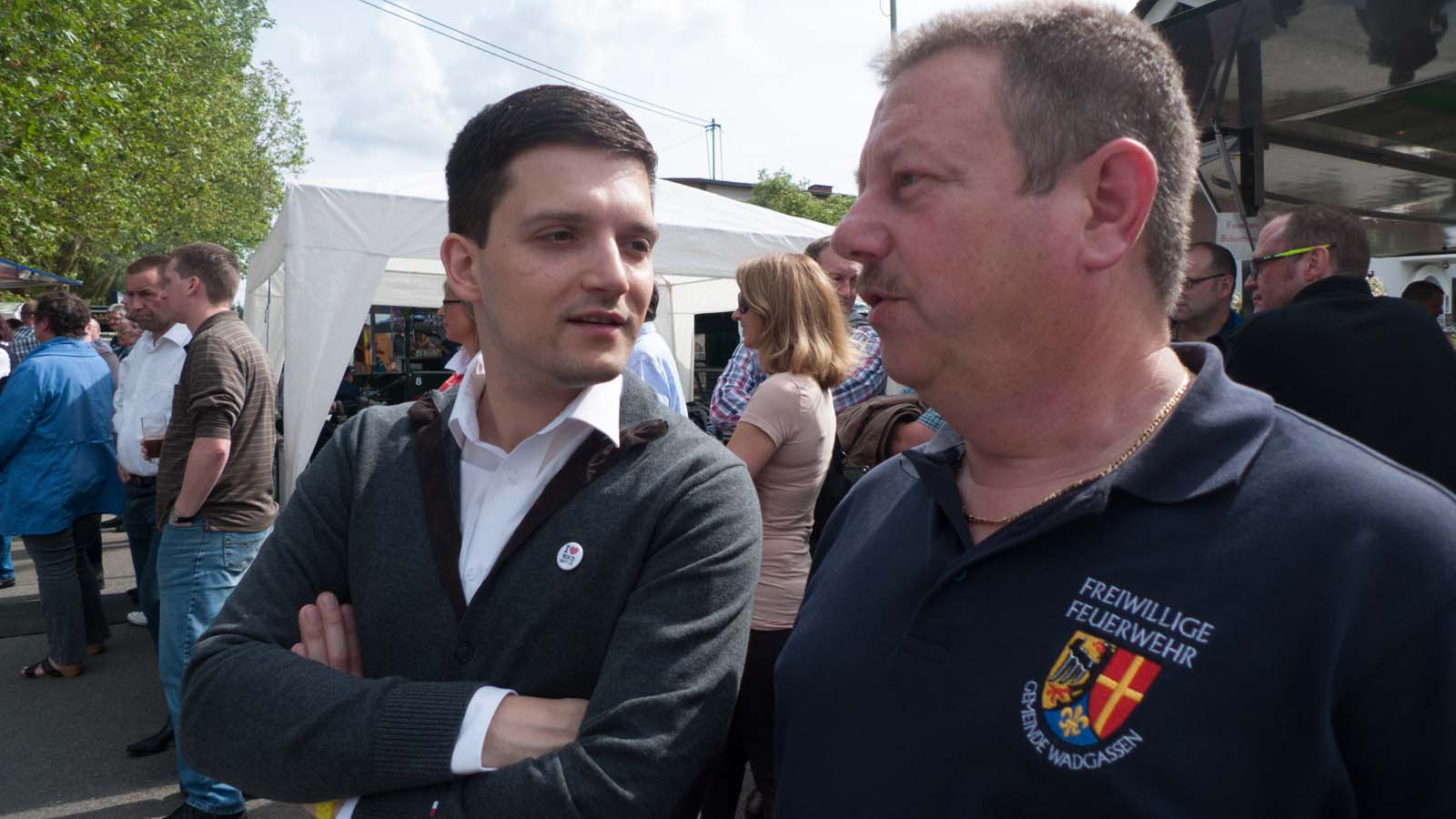 Sebastian Greiber bei der Eröffnung des Brunnenfest in Schaffhausen