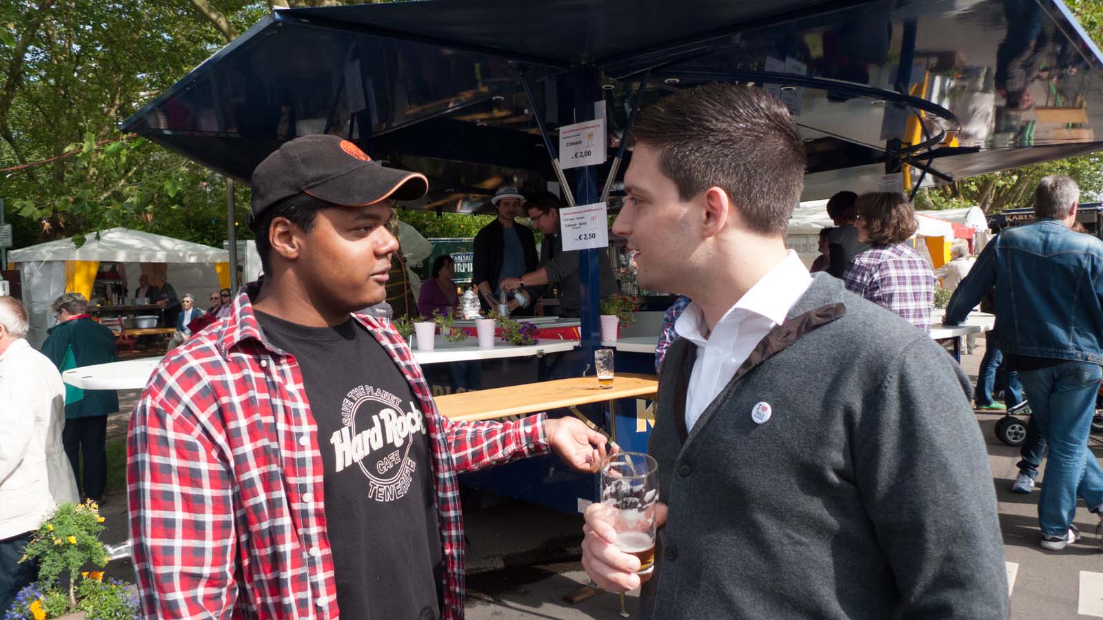 Sebastian Greiber bei der Eröffnung des Brunnenfest in Schaffhausen