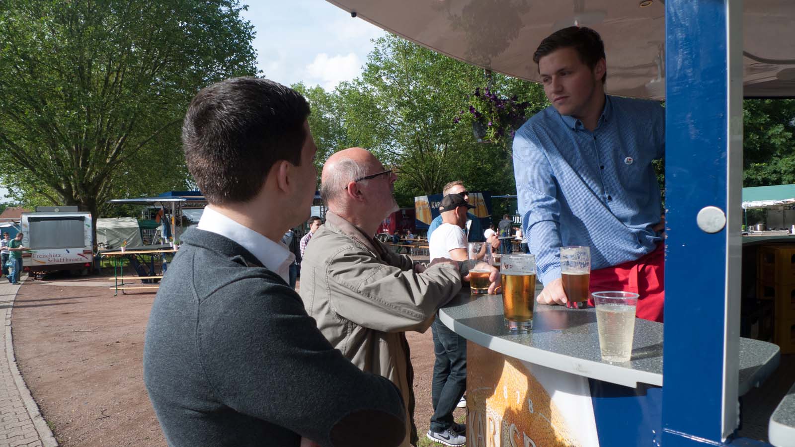 Sebastian Greiber bei der Eröffnung des Brunnenfest in Schaffhausen