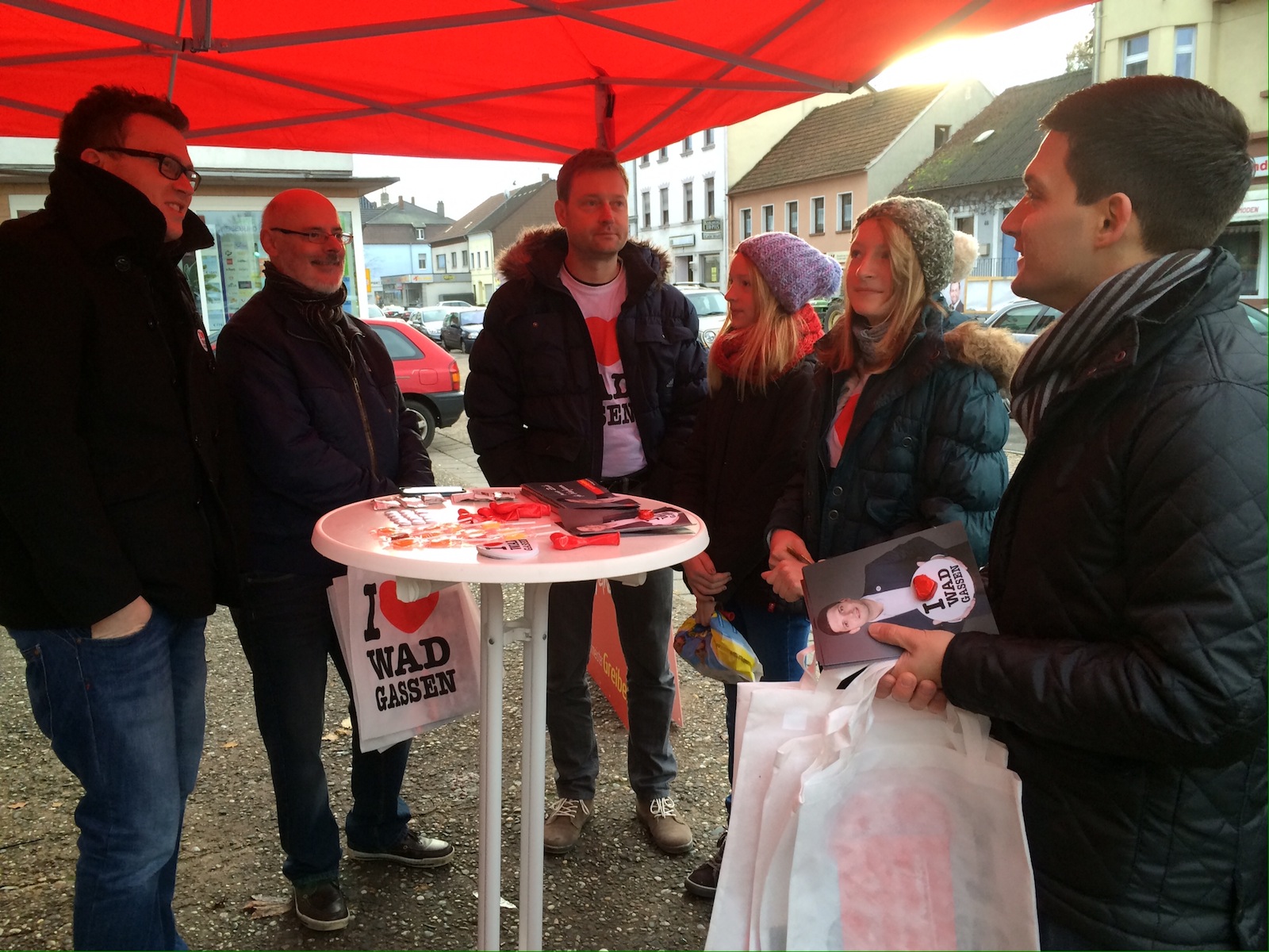 Sebastian Greiber am Informand zur Bürgermeister-Wahl in Wadgassen