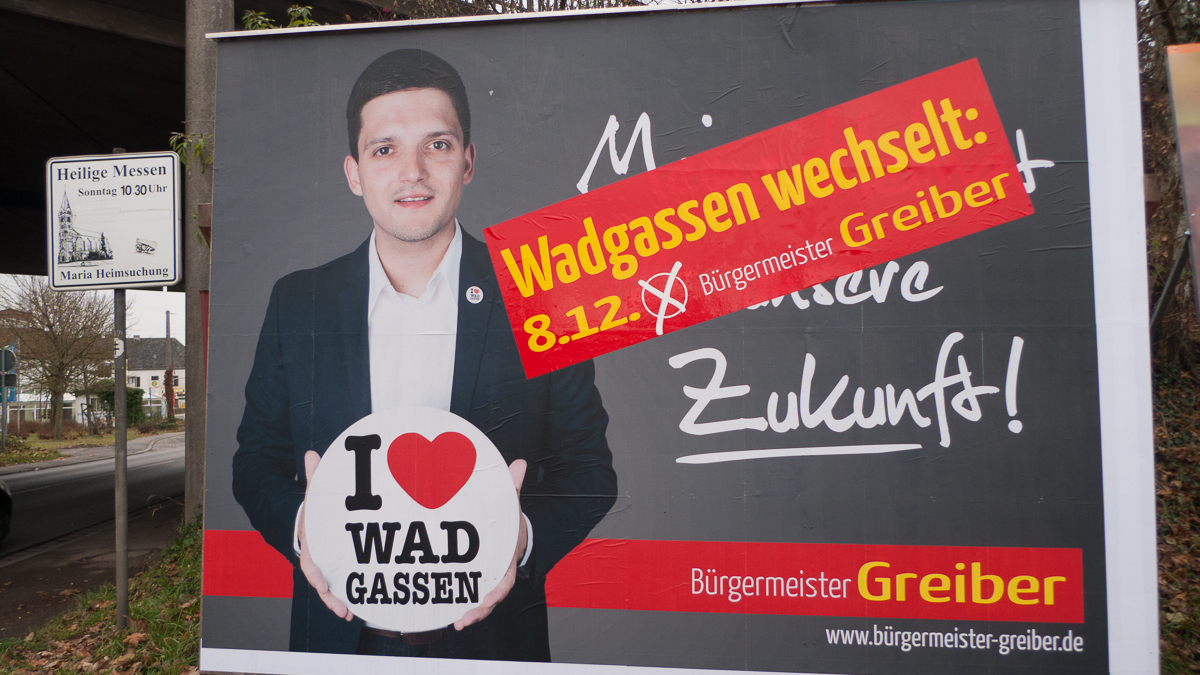 Endspurt zur Stichwahl: Am 8.12. Greiber wählen.