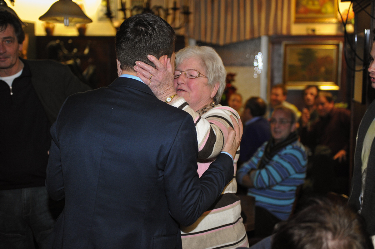 Wahlparty von Sebastian Greiber bei Carmen im Bürgerhof Wadgassen. (Foto: Tobias Wilhelm)