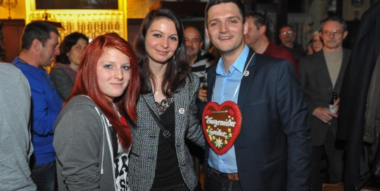 Wahlparty von Sebastian Greiber bei Carmen im Bürgerhof Wadgassen. (Foto: Tobias Wilhelm)