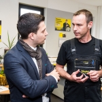 Unternehmenstour Wadgassen - Autohaus Lorson-Vergoelst: Boris Lorson (r) und Sebastian Greiber (l). Foto: Rolf Ruppenthal/ 5. Okt. 2015