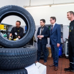 Unternehmenstour Wadgassen - Autohaus Lorson-Vergoelst: v.r. Boris Lorson, Juergen Pohl, Sebastian Greiber und Anatoli Sterzer. Foto: Rolf Ruppenthal/ 5. Okt. 2015