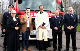 Bürgermeister Greiber übergibt den neuen MLF an die Feuerwehr Friedrichweiler