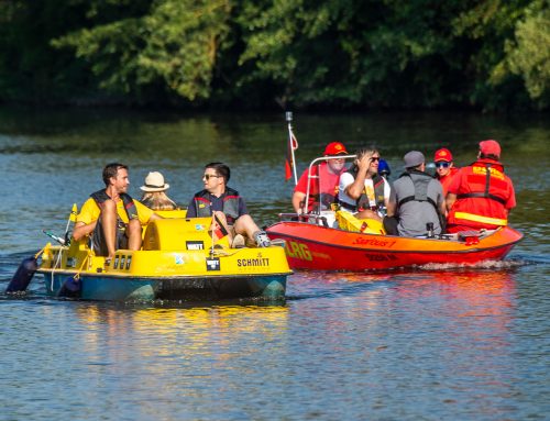 Mit dem Tretboot auf der Saar